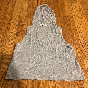 Revelation Woman’s Grey Hooded Sleeveless Top Size S